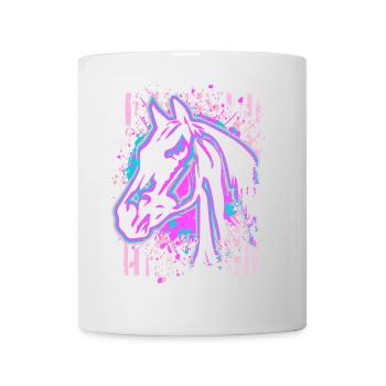 Horse - Pink Purple - Mug - white - Front