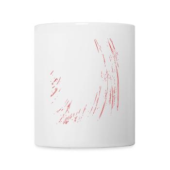 Lignes abstraites / ligne / rouge / motif - Mug blanc - blanc - Devant