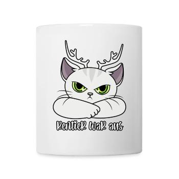 Reindeer Was From Cat Christmas Funny Sayings - Mug - white - Front