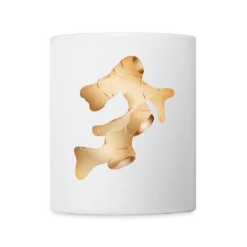 beautiful shiny fresh ginger tuber - Mug - white - Front