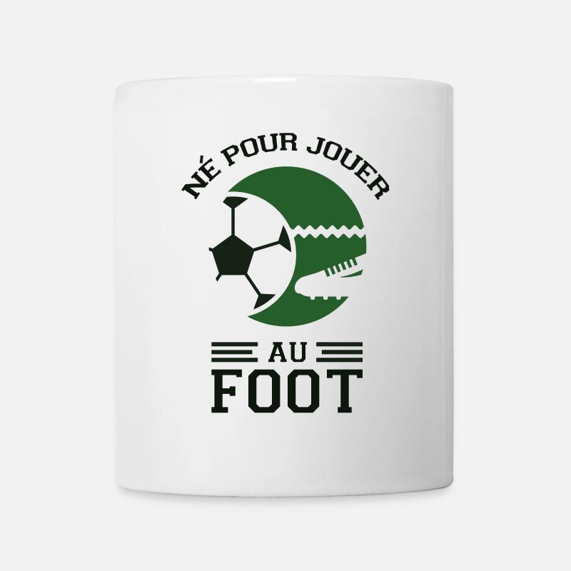 Né pour jouer au foot - Mug blanc - blanc