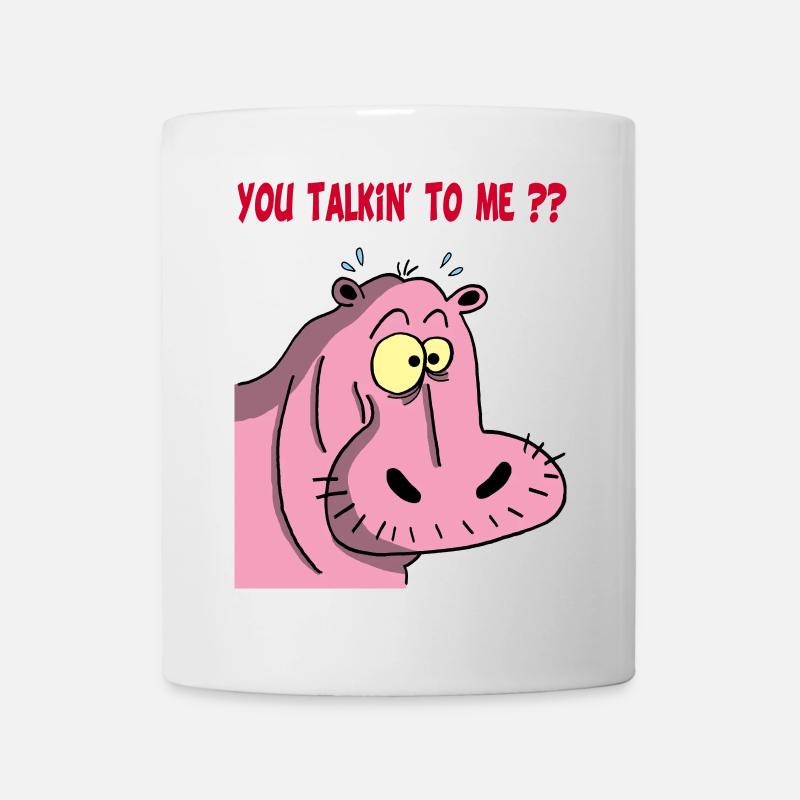 Hippopotame rose - Mug blanc - blanc