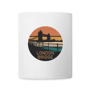 London Bridge Retro Sonnenuntergang - Tasse - Weiß - Vorne