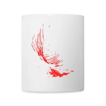 Abstract Design / Line / Pattern / Nature / Red - Mug - white - Front