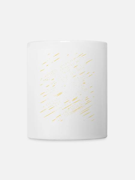 Abstrakte Strahlen / Linie / gold / Muster - Tasse - Weiß