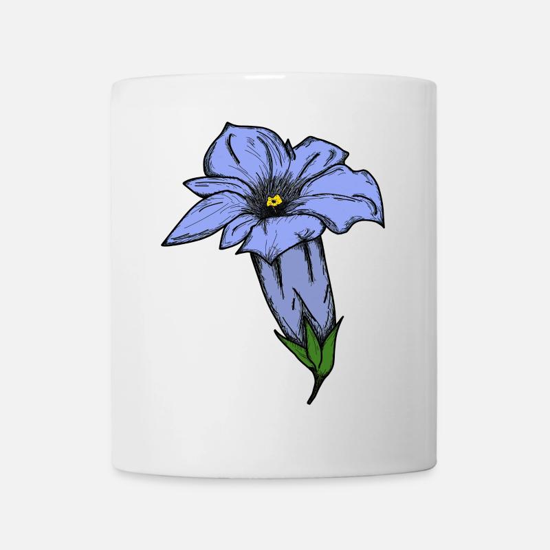 Gentiane, dessinée - Mug blanc - blanc