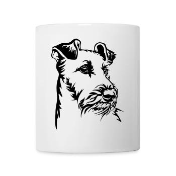 Irish Terrier head - Mug - white - Front