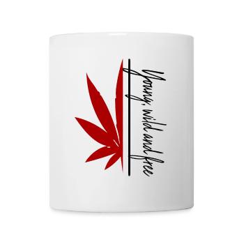 Young wild and free / Cannabis / Cannabisblatt - Mug - white - Front