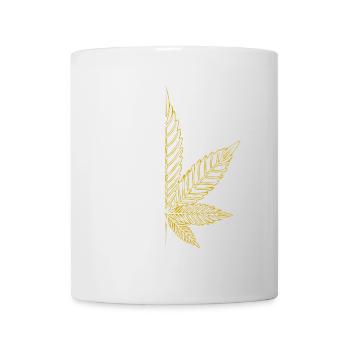 Vegetarier / Cannabis / Cannabisblatt / Hanf - Tasse - Weiß - Vorne