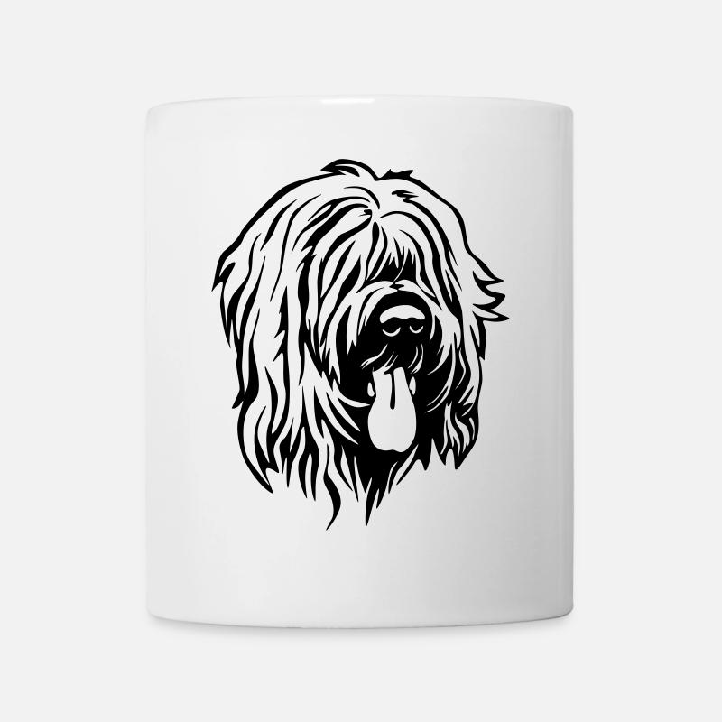 Tête de Briard - Mug blanc - blanc
