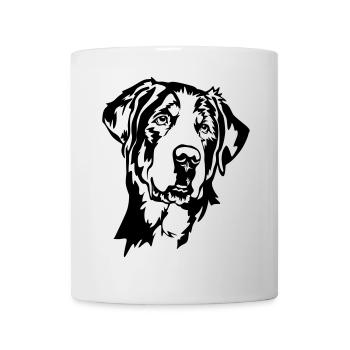 Large Swiss Mountain Dog Head - Mug - white - Front