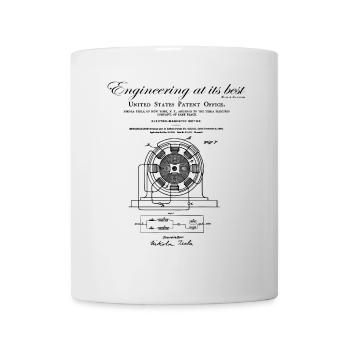 Nikola Tesla / Moteur électromagnétique - Mug blanc - blanc - Devant