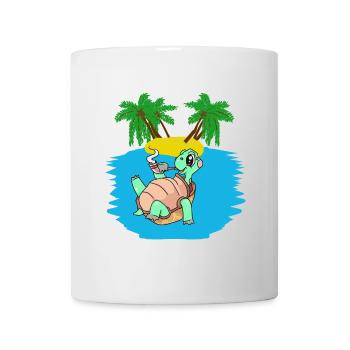 Turtle, Island, Young, Caribbean, South Seas, Summer - Mug - white - Front