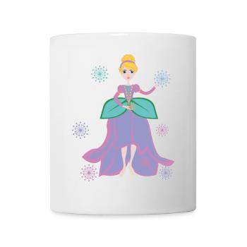 Fantaisie de princesse avec coeur de fleur - Mug blanc - blanc - Devant