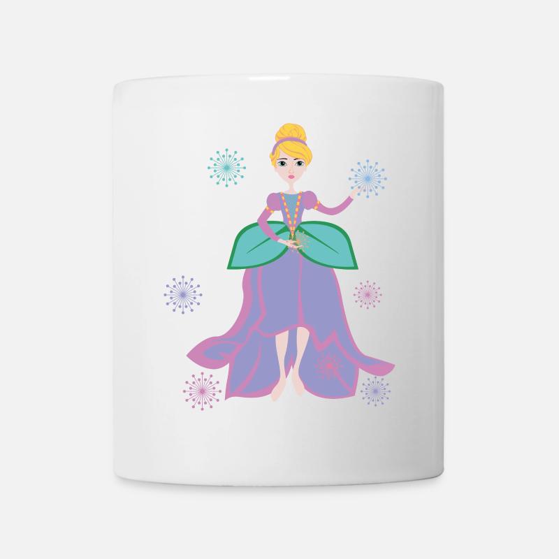 Fantaisie de princesse avec coeur de fleur - Mug blanc - blanc