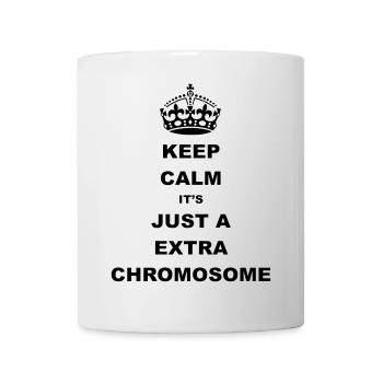 Keep Calm es ist nur ein zusätzliches Chromosom. - Tasse - Weiß - Vorne