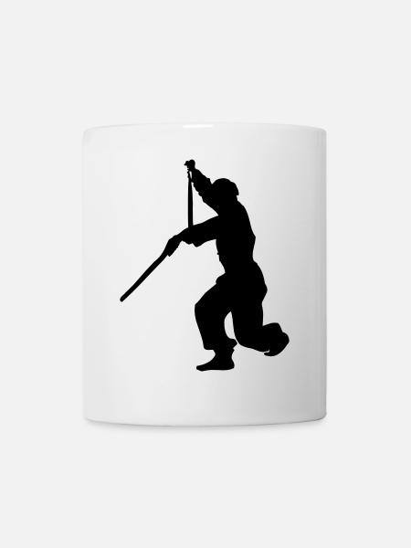 Sanchaku 3 pièces nunchaku kung fu - Mug blanc - blanc