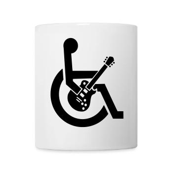 Rollstuhl, Rollstuhl, Gitarre, Gitarrist, Behinderung* - Tasse - Weiß - Vorne