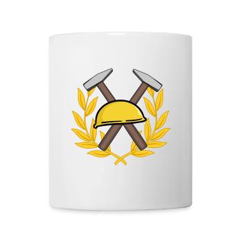 Handwerker Helm Hammer Baustelle Berufe Job - Tasse - Weiß - Vorne