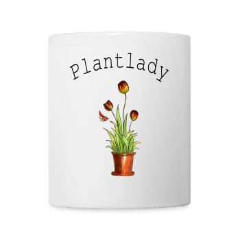 Blumen Lady - Tasse - Weiß - Vorne