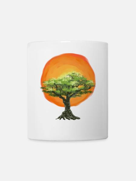 Olivier arbres nature soleil soleil - Mug blanc - blanc