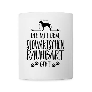 DIE MIT DEM SLOWAKISCHEN RAUHBART GEHT Wilsigns - Tasse - Weiß - Vorne