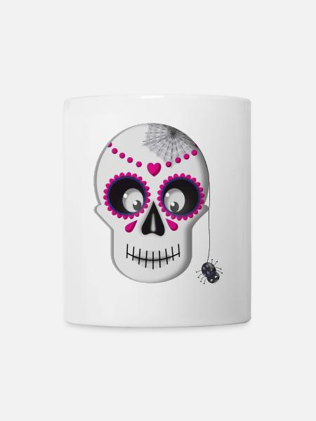 Sugar Skull - Tasse - Weiß
