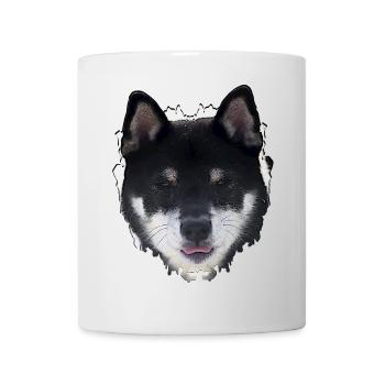 Conception du visage du chien de nuit - Mug blanc - blanc - Devant
