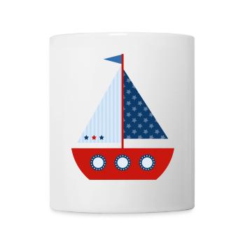 Segelboot - Tasse - Weiß - Vorne