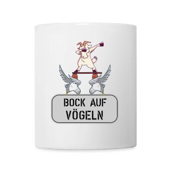 bock auf vögeln - Tasse - Weiß - Vorne