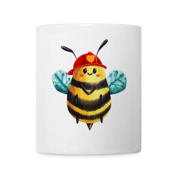 Chef des pompiers Bee : Héros des pompiers - Mug blanc - blanc - Devant