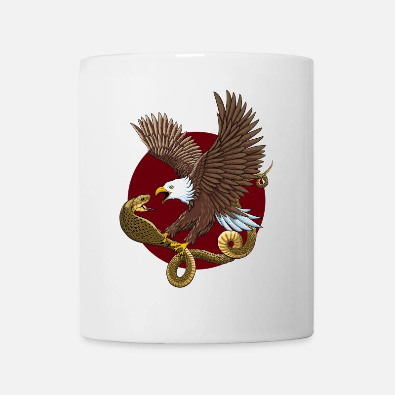 Aigle et serpent - Mug blanc - blanc