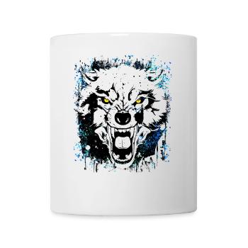 Loup - Loup - Loup-garou - Meute de loup - Pleine Lune - Mug blanc - blanc - Devant