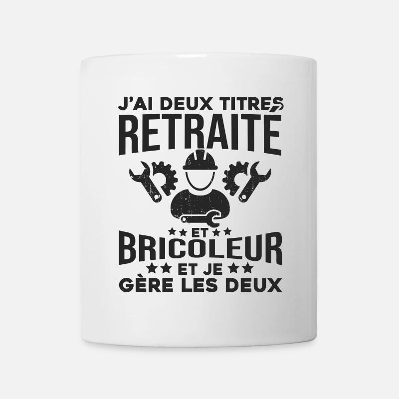 Retraité et bricoleur - Mug blanc - blanc