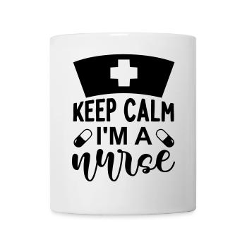Keep calm im a nurse - Mug blanc - blanc - Devant