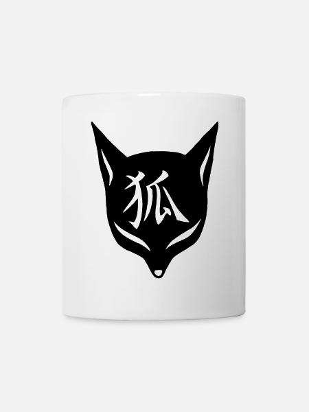 Renard manga noir - Mug blanc - blanc
