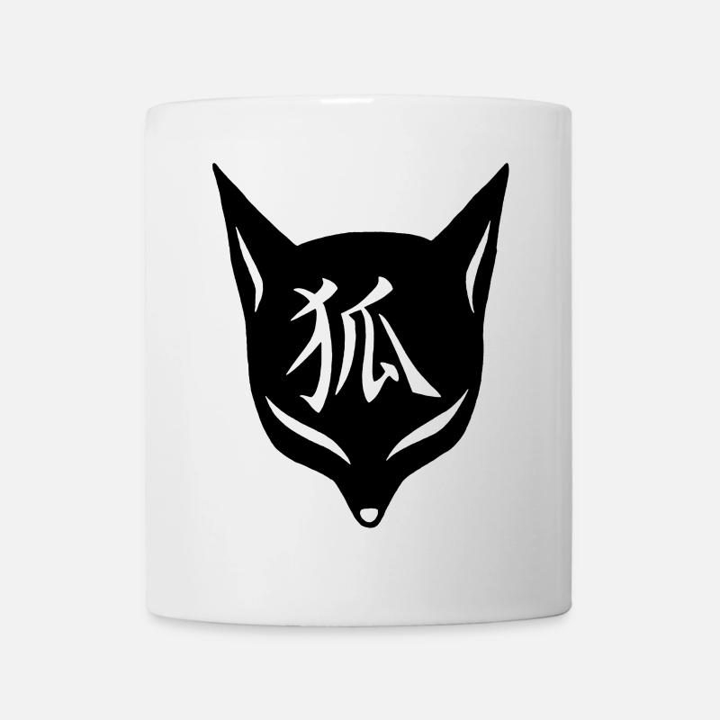 Renard manga noir - Mug blanc - blanc
