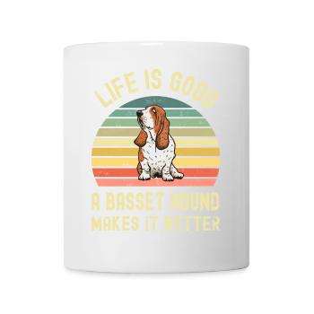 Hund Basset Hound - Tasse - Weiß - Vorne