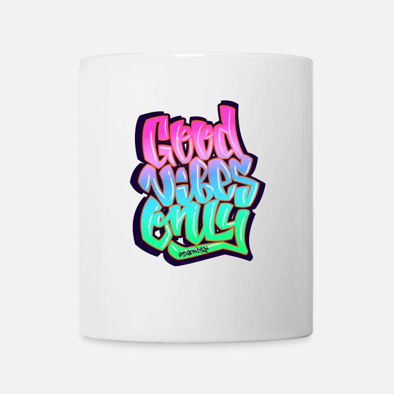 Graffiti Good Vibes Only tagging - Tasse - Weiß