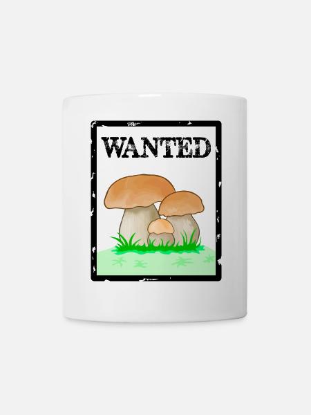 Wanted, Steinpilz, Herrenpilz, Röhrling Schwammerl - Tasse - Weiß
