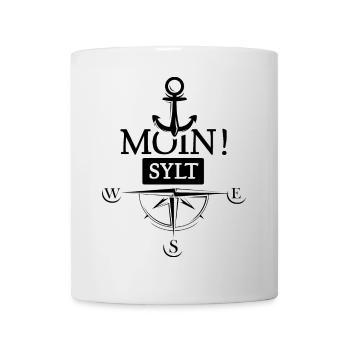 Sylt Ostsee Moin Anker Illustration Logo icon - Tasse - Weiß - Vorne