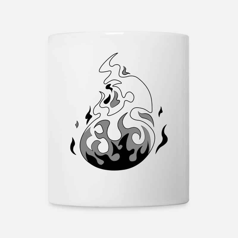weiße Flamme - Tasse - Weiß