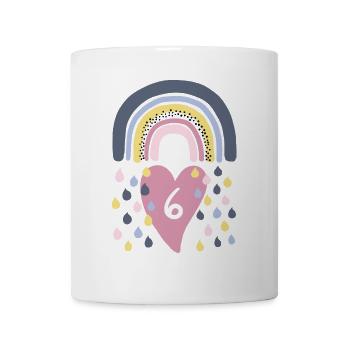Rainbow 6th Birthday Enfants - Mug blanc - blanc - Devant