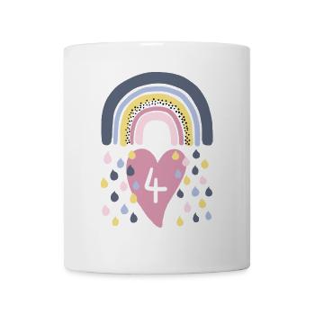 Rainbow 4ème anniversaire - Mug blanc - blanc - Devant