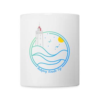 Lighthouse Rubjerg Knude on the dune in Denmark - Mug - white - Front