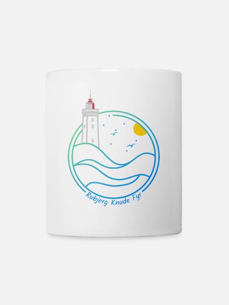 Lighthouse Rubjerg Knude on the dune in Denmark - Mug - white