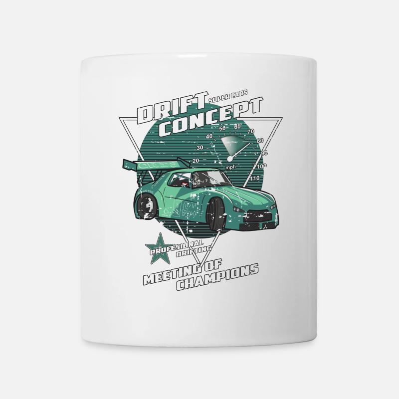 Drift Auto - Tasse - Weiß