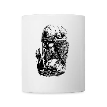 Vikings avec navire - Mug blanc - blanc - Devant
