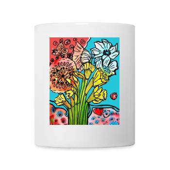 EG Blumen I Osterglocken I Ostern I Aquarell - Tasse - Weiß - Vorne