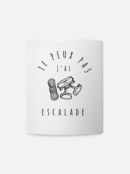 j'peux pas j'ai escalde, j peux pas j'ai escalade - Mug blanc - blanc